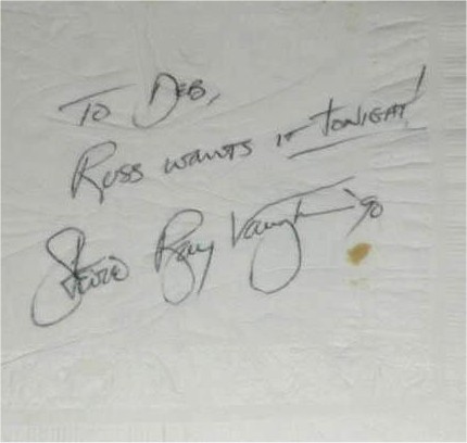 Stevie Ray Vaughan Autograph